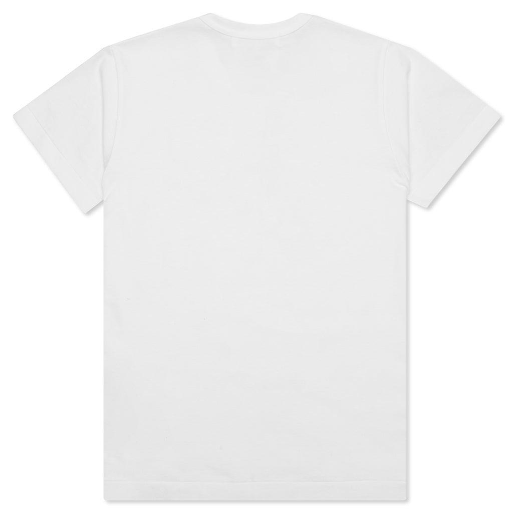 Women's Stacked Heart S/S T-Shirt - White Female Product Image