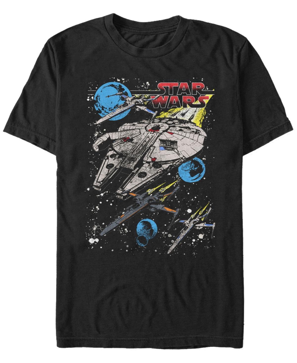 Mens Star Wars The Force Awakens Millennium Falcon Blue Squadron Tee Product Image