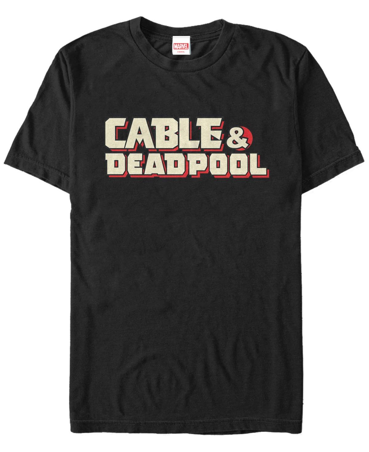 Mens Marvel Cable & Deadpool Wordmark Graphic Tee Product Image