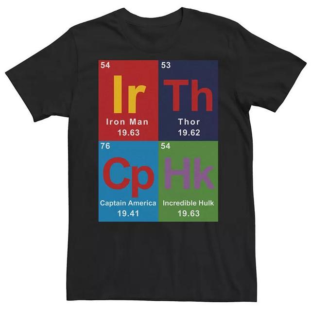 Mens Marvel Iron Man, Thor, Captain America & The Incredible Hulk Element Graphic Tee Product Image