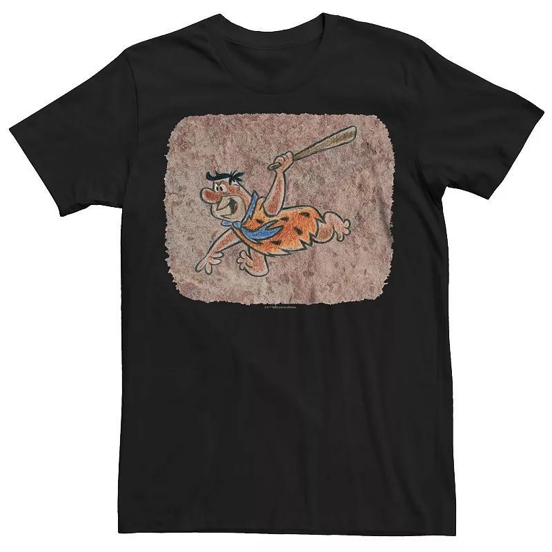 Mens The Flintstones Fred Rock Painting Graphic Tee Product Image