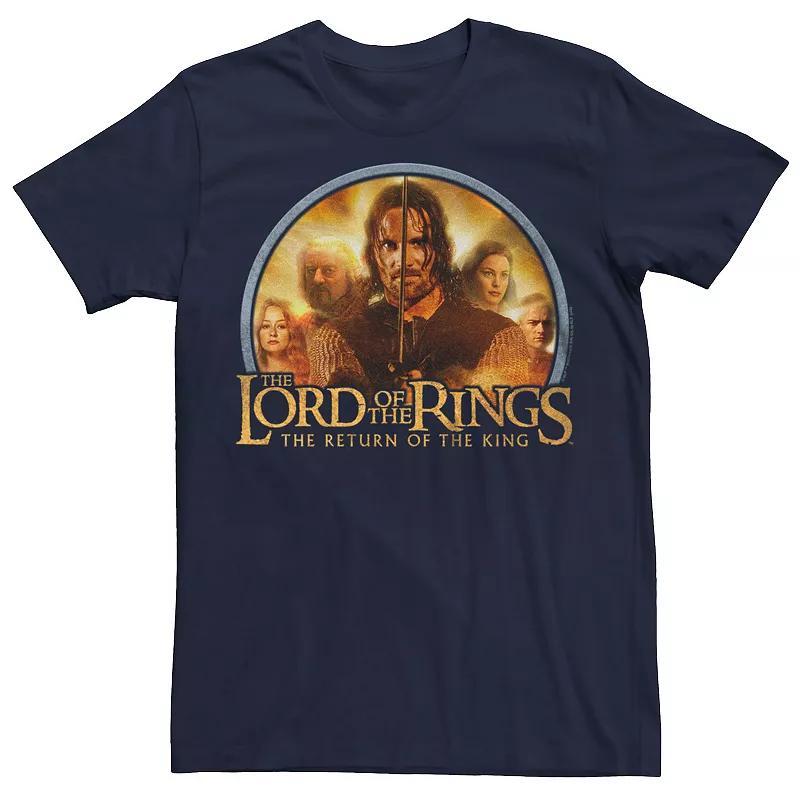 Mens The Lord Of The Rings The Return Of The King Heroes Graphic Tee Blue Product Image