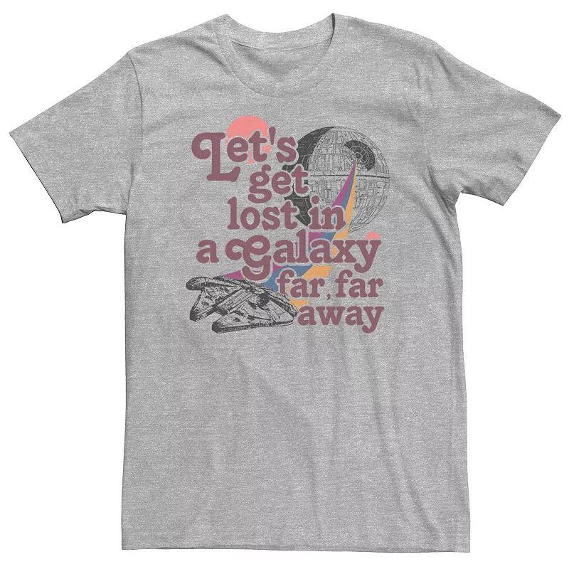 Big & Tall Star Wars Lets Get Lost Far Far Away Tee, Mens Athletic Grey Product Image