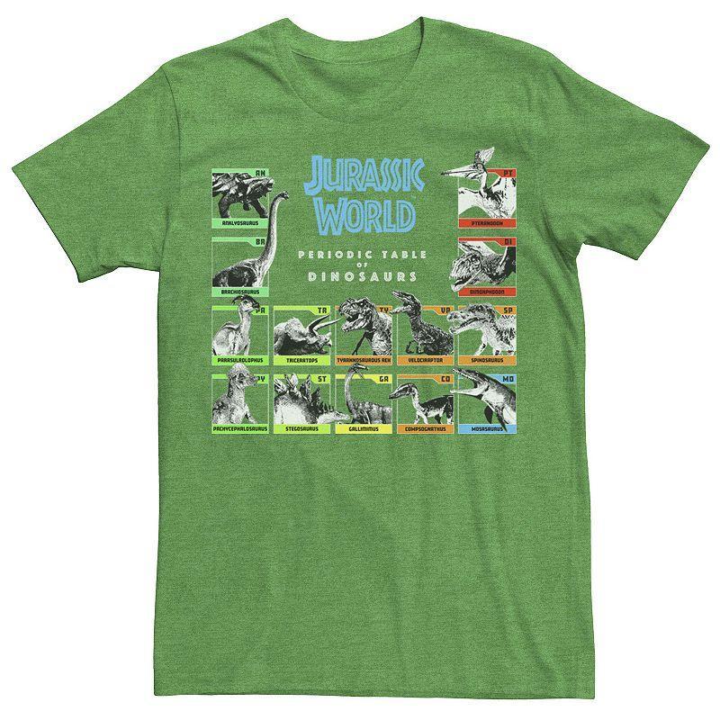 Mens Jurassic World Periodic Table of Dinosaurs Tee Kelly Grey Product Image