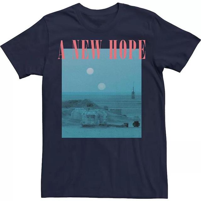 Mens Star Wars New Hope Overlay Poster Tee Blue Product Image