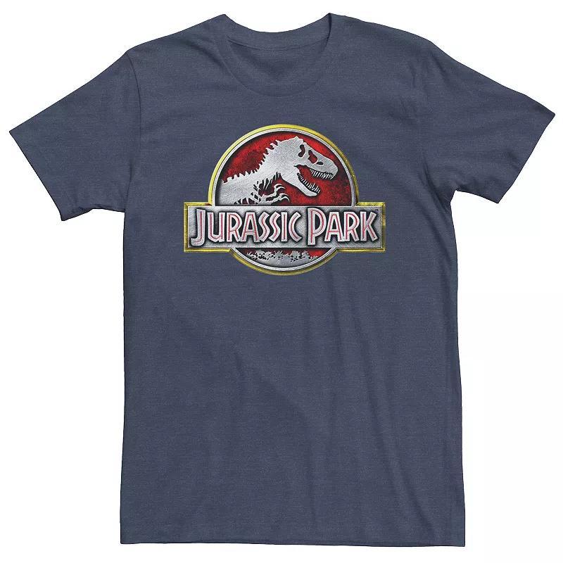 Big & Tall Jurassic Park Chrome Logo Tee, Mens Product Image