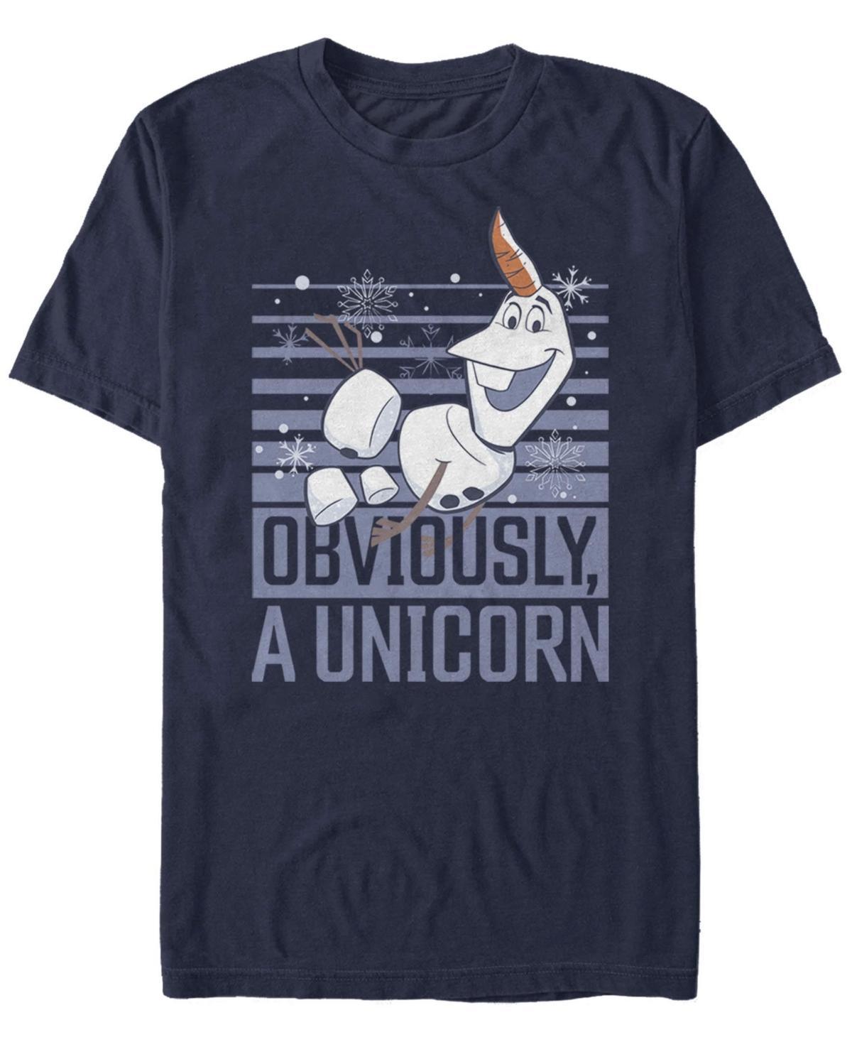 Disneys Frozen 2 Olaf Obviously A Unicorn Mens Tee Blue Product Image