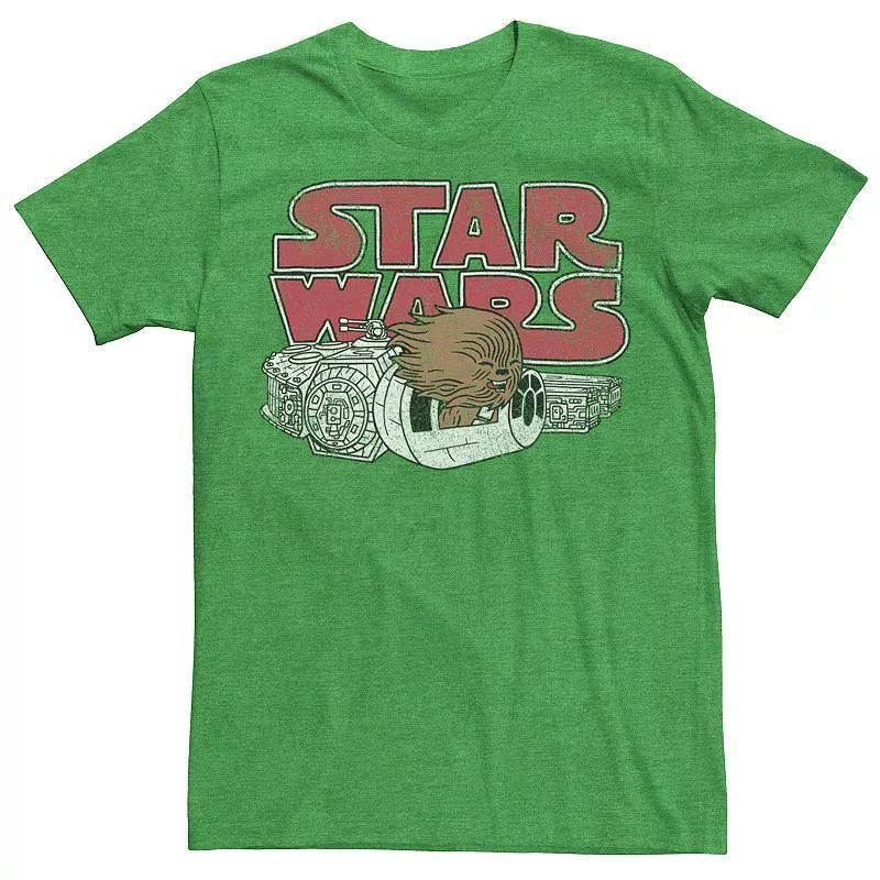 Mens Star Wars Chewbacca Falcon Cute Logo Tee Royal Grey Product Image