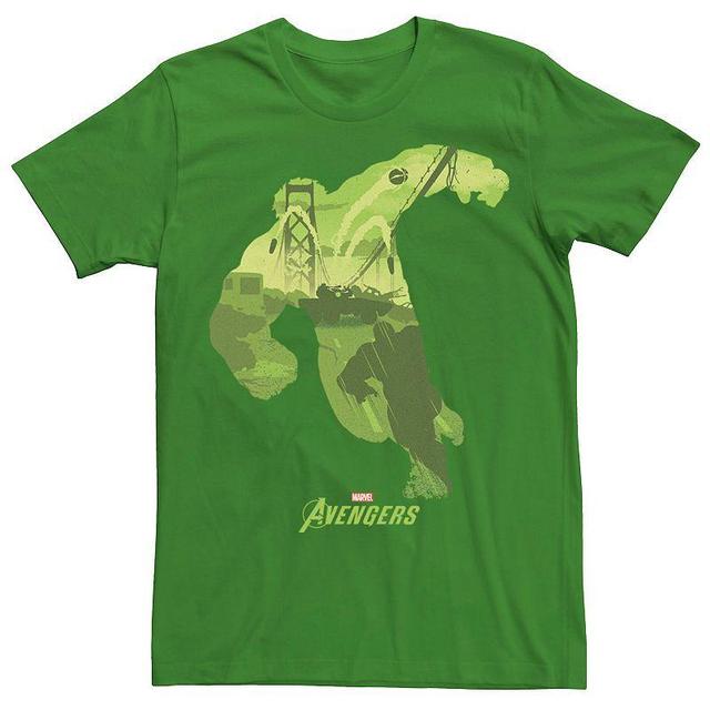 Mens Marvel Avengers Hulk Bridge Silhouette Fill Tee Product Image