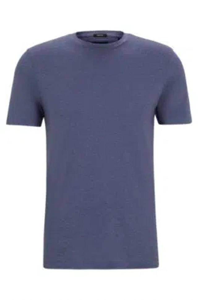 HUGO BOSS Slim-fit T-shirt In Performance Fabric In Dark Blue Product Image