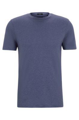 HUGO BOSS Slim-fit T-shirt In Performance Fabric In Dark Blue Product Image