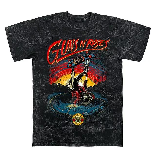 Mens Guns N Roses Skate Skeleton Graphic Tee Product Image