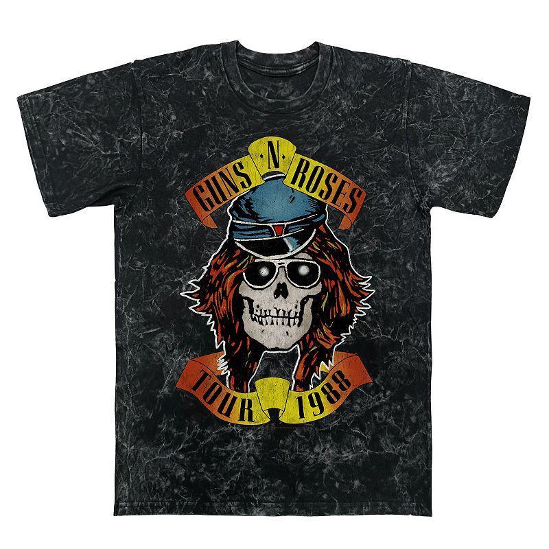 Mens Guns N Roses Appetite For Destruction Tour 1988 Mineral Wash Graphic Tee Black Product Image