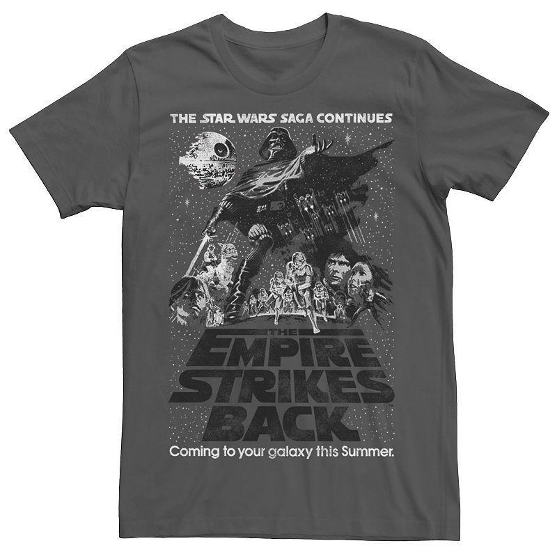 Mens Star Wars Empire Strikes Back Classic Poster Graphic Tee Grey Product Image