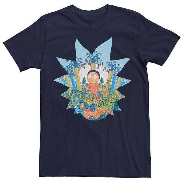 Mens Rick And Morty Plants Garden Tee Blue Product Image