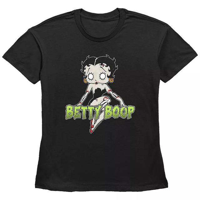 Womens Betty Boop Zombie Basic Fit Graphic Tee Product Image