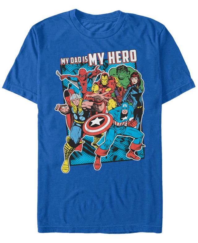 Mens Marvel Avengers Dad is my Hero Graphic Tee Product Image