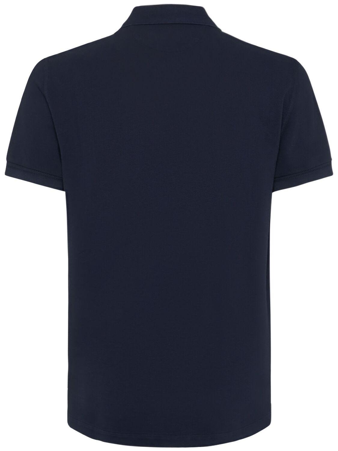 Tennis Cotton Piquet Polo In Navy Product Image