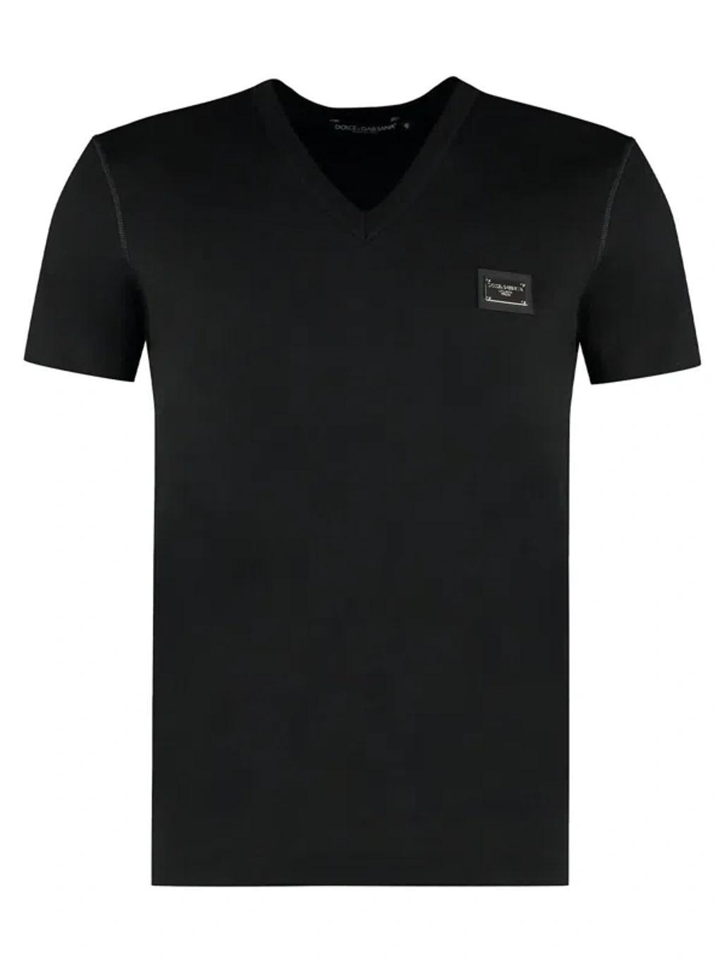 Logo T-shirt In Cotton In Black Product Image