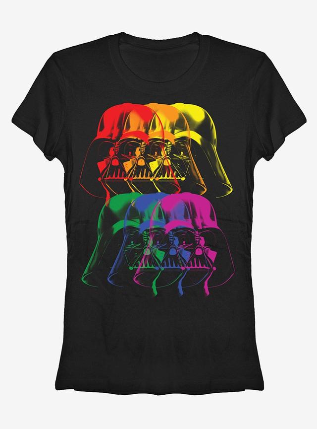 Star Wars Darth Vader Helmet Rainbow Girls T-Shirt Product Image