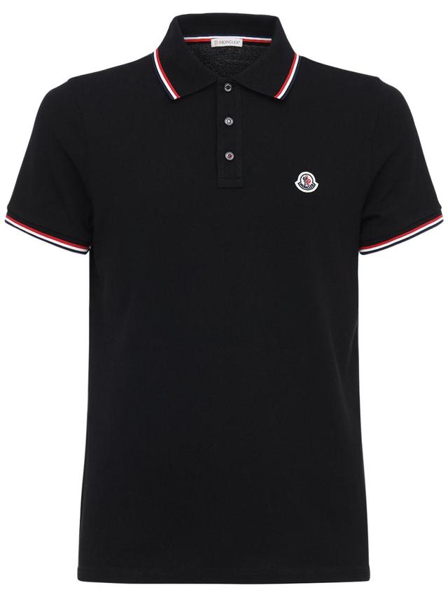 Tennis Cotton Piquet Polo In Navy Product Image