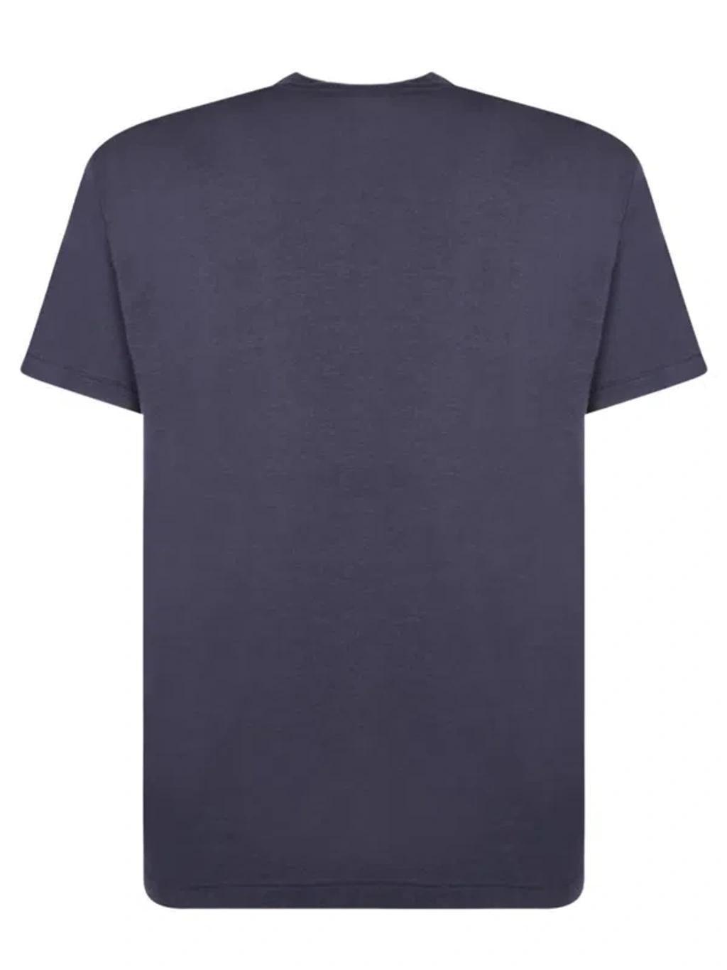 Cotton Lyocell T-shirt In Blue Product Image