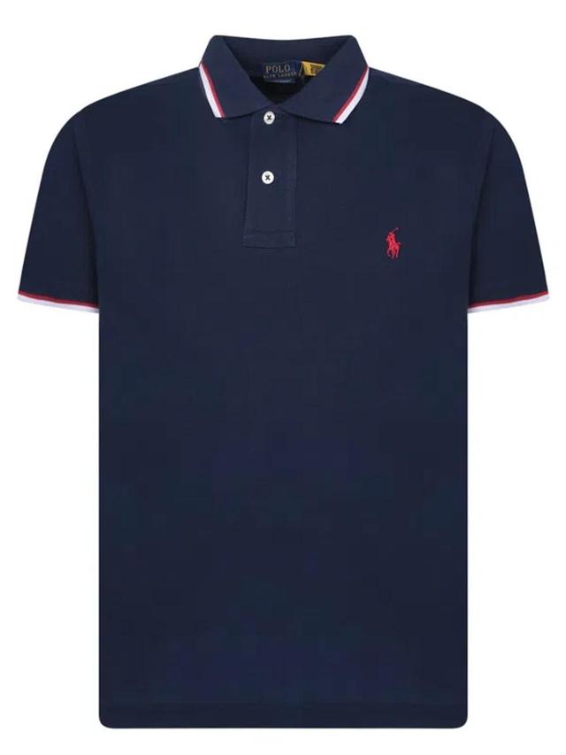 Pony Embroidered Polo Shirt In Navy Product Image