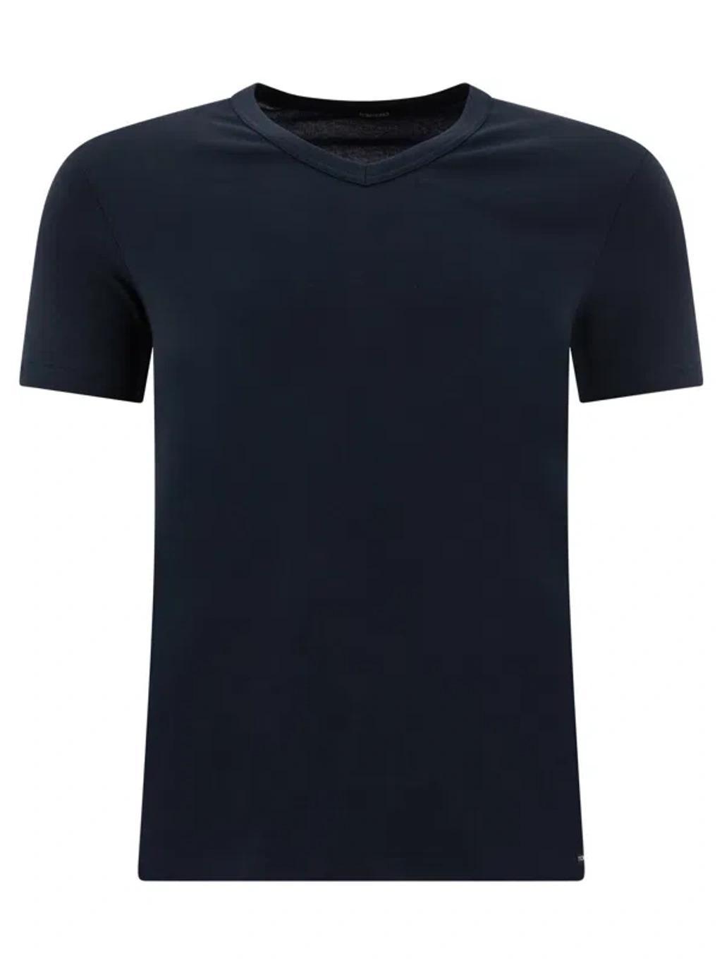 TOM FORD Slim Fit Stretch Cotton Jersey T Shirt In Black Product Image