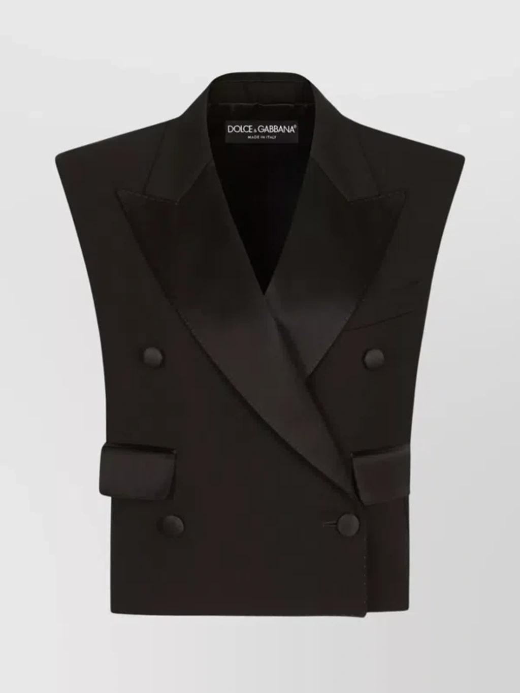 DOLCE & GABBANA Tuxedo Gilet In Black Product Image