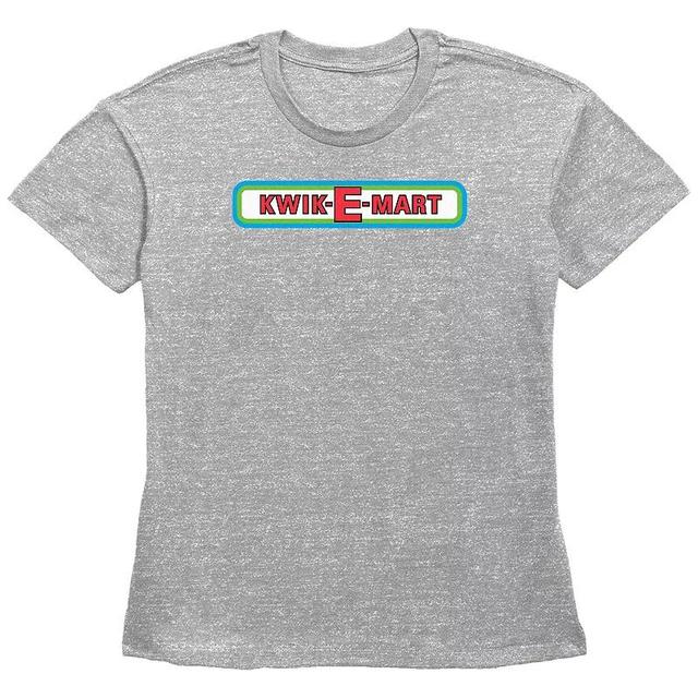 Womens The Simpsons Kwik-E-Mart Basic Fit Graphic Tee, Girls Grey Gray Product Image