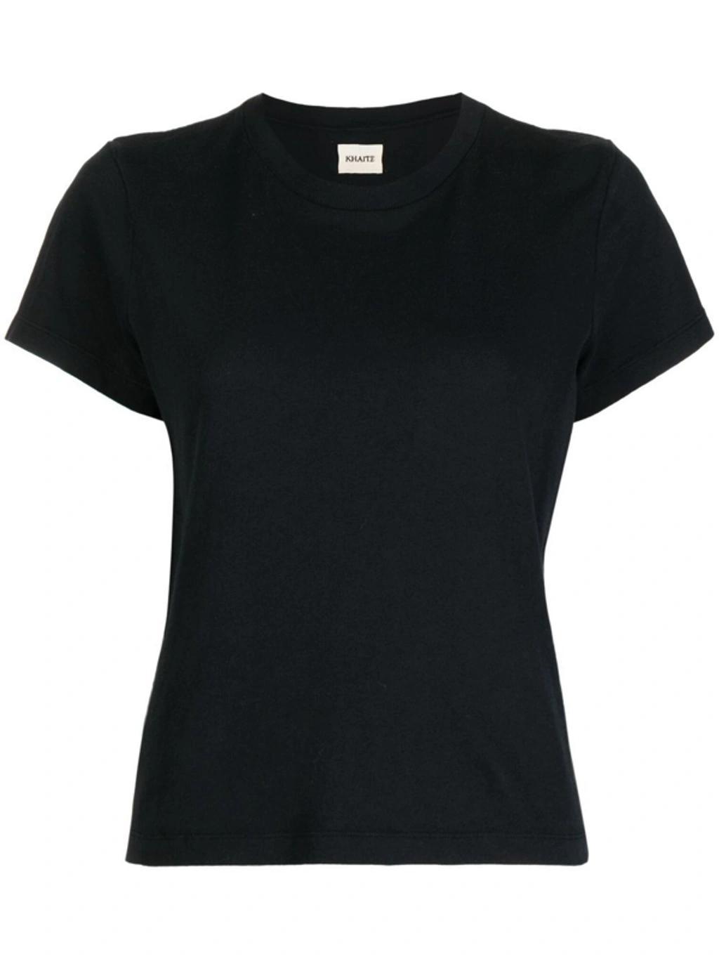 KHAITE Emmylou Tee Shirt In Washed Black Product Image