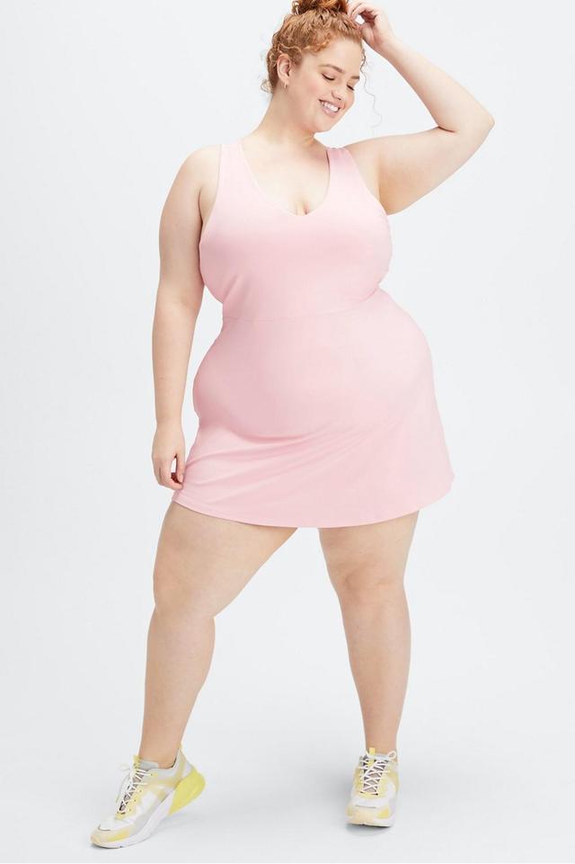 Fabletics On-The-Go Built In Bra Dress Womens pink plus Size 4X Product Image