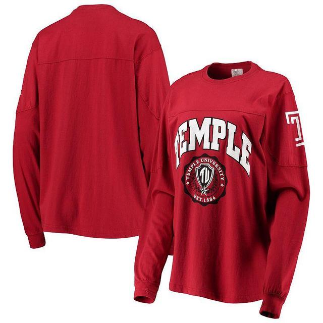 Womens Pressbox Cherry Temple Owls Edith Long Sleeve T-shirt Product Image