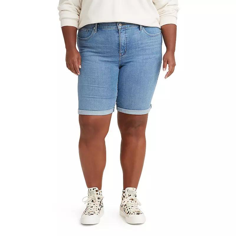 Levis Plus Size Classic Shaping Rolled Cuff Bermuda Shorts Product Image