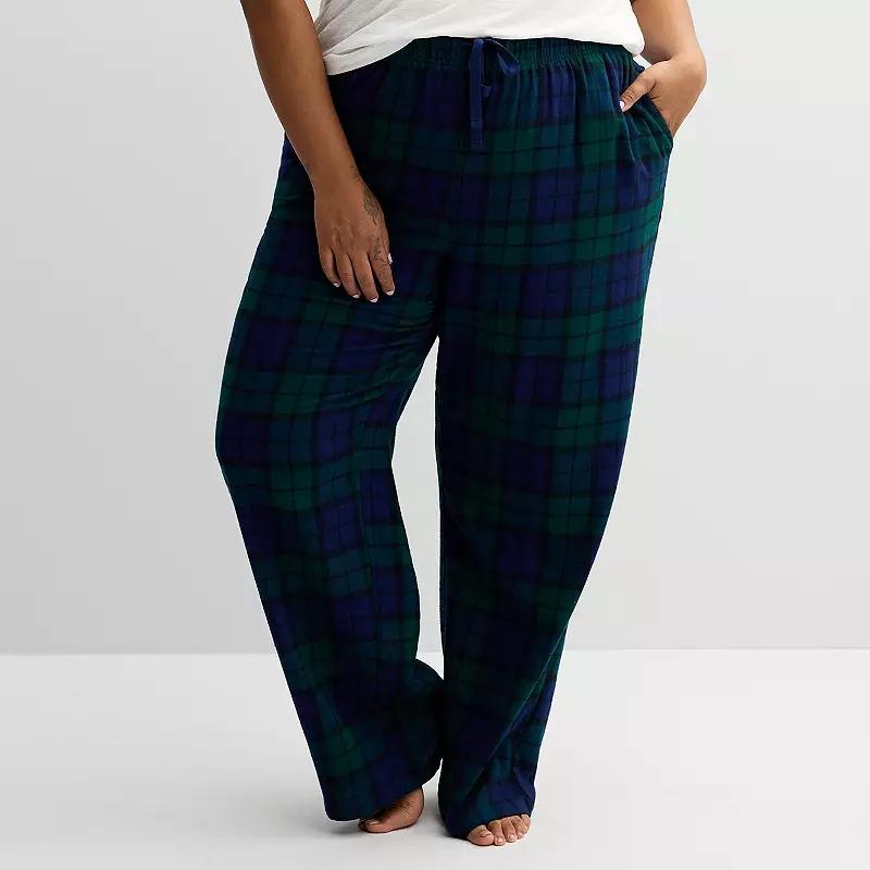 Plus Size Sonoma Goods For Life Flannel Pajama Pants, Womens Product Image