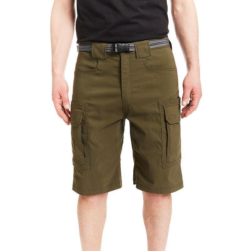 Mens Smiths Workwear Regular-Fit Stretch Performance Belted Cargo Shorts Green Product Image