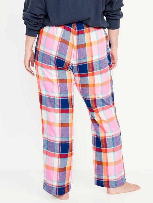 Mid-Rise Flannel Pajama Pants for Women Product Image