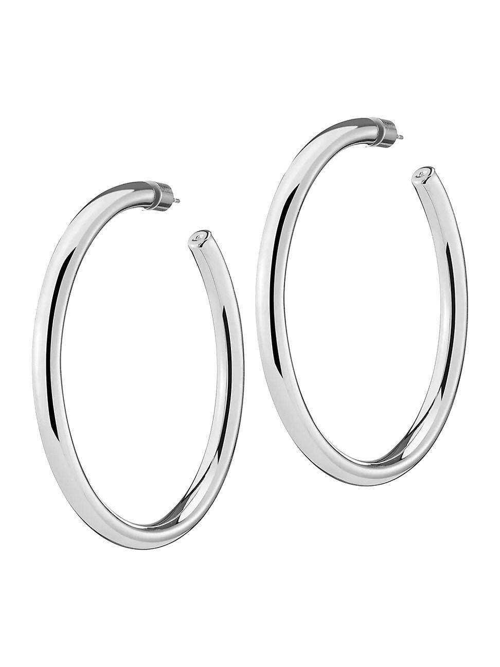 Womens Michelle 10K-Gold-Plated Hoop Earrings Product Image