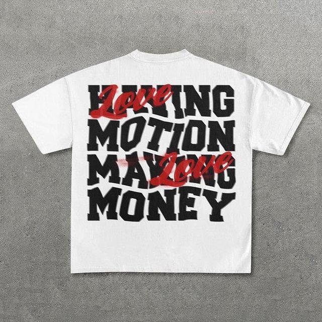 Vintage Having Motion Making Money Graphic 100% Cotton Short Sleeve T-Shirt Product Image