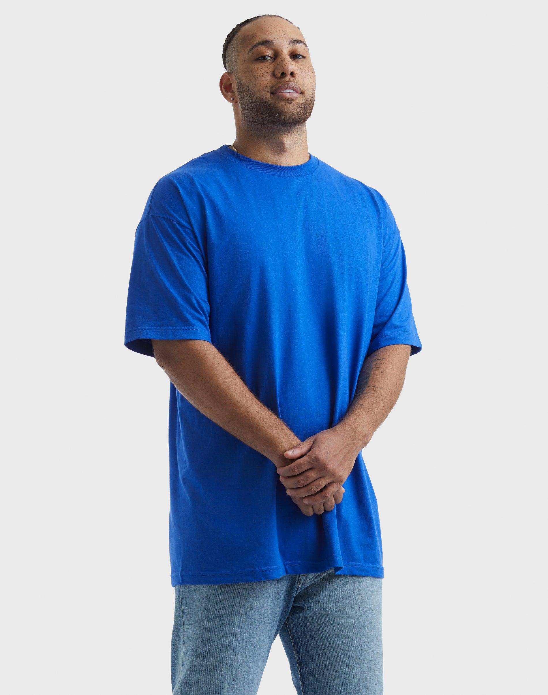 Big & Tall Hanes Beefy-T Tee, Mens Blue Product Image