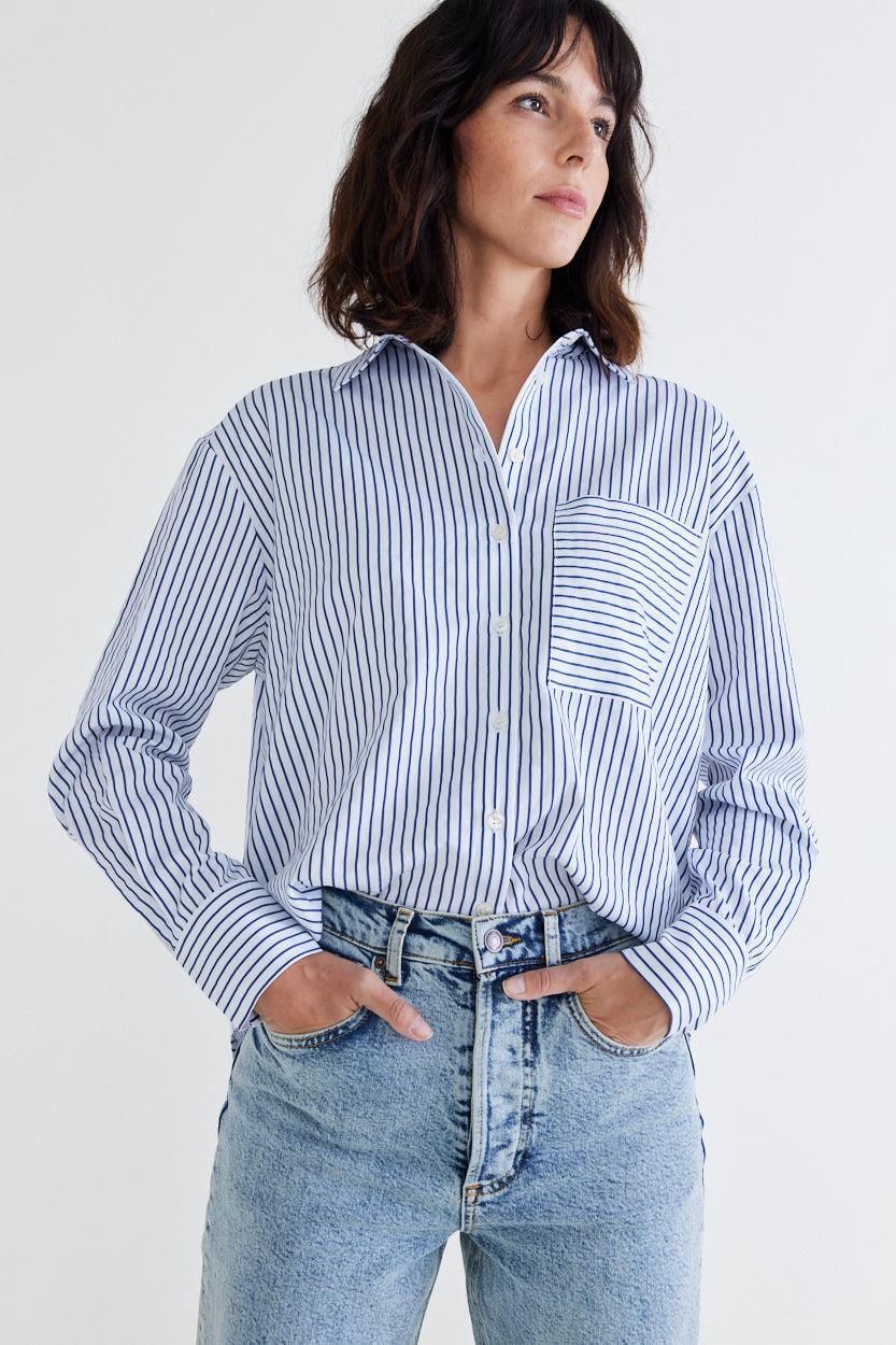 Top of the Line Long Sleeve Poplin Top Product Image