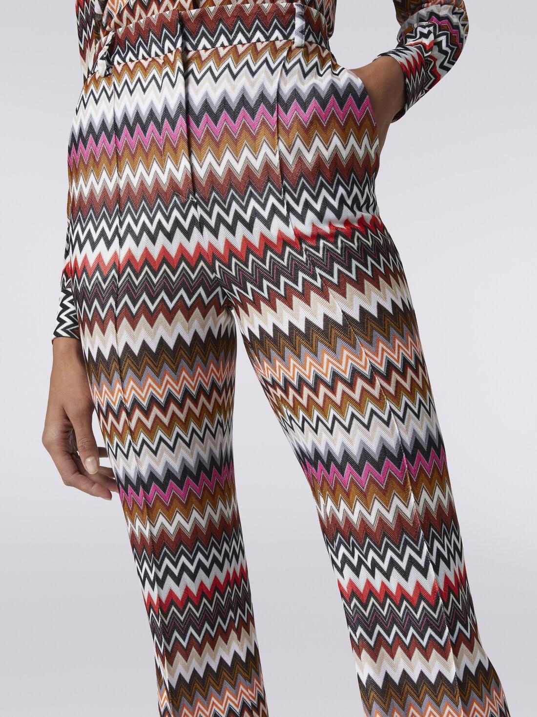 Flared zigzag viscose trousers Multicoloured | Missoni product image