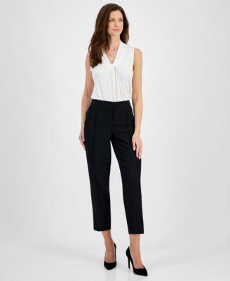 Kasper Womens Mid-Rise Straight-Leg Pants Product Image