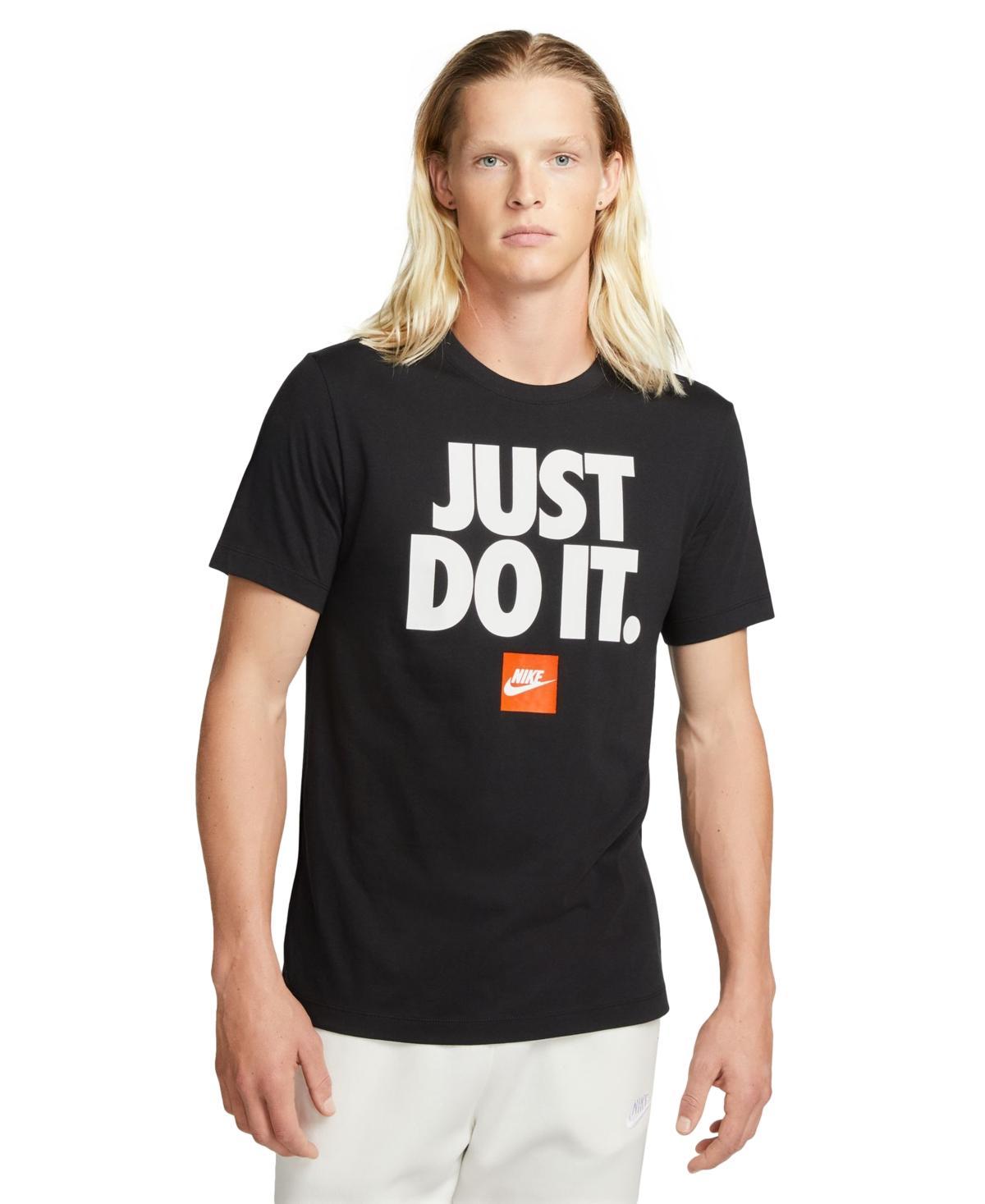 Nike Mens Sportswear Relaxed-Fit Just Do It Logo Graphic T-Shirt Product Image