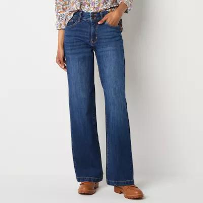 St. John's Bay Womens High Rise Wide Leg Jean Product Image