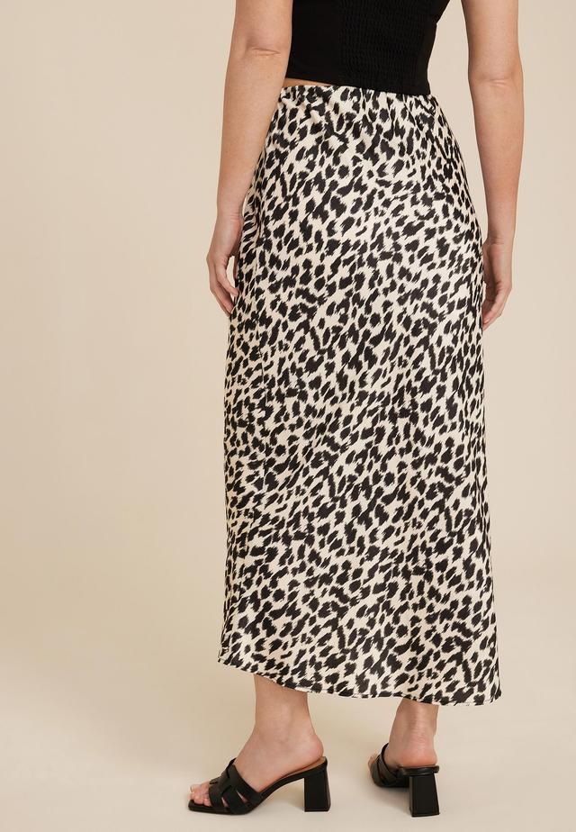 Satin High Rise Maxi Skirt Product Image