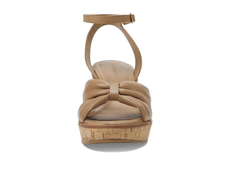 Leather Cork Ankle-Strap Wedge Sandals Product Image