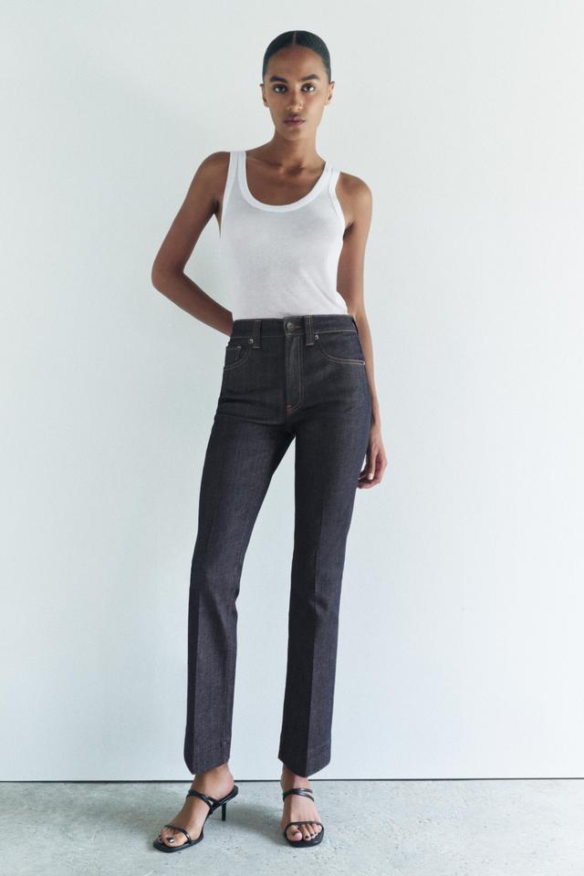 ZW COLLECTION HIGH WAIST CROPPED BOOTCUT JEANS Product Image