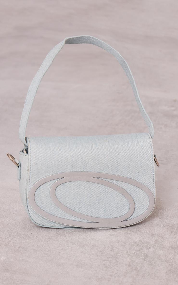 Denim Detailed Shape Shoulder Bag Product Image