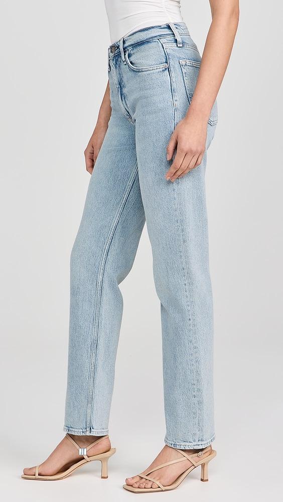 rag & bone Harlow Mid Rise Full Length Straight Jeans | Shopbop Product Image